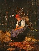 Mihaly Munkacsy Woman Carrying Faggots Norge oil painting reproduction